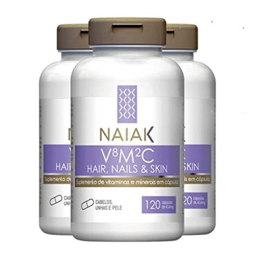 Imagem de Kit 3 Colágeno Verisol Hair Nails & Skin Naiak 120 cápsulas