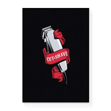 Imagem de Arte Maníacos Quadro Decorativo em Tela Canvas Tesoura Cut E Shave - 23x16,25cm