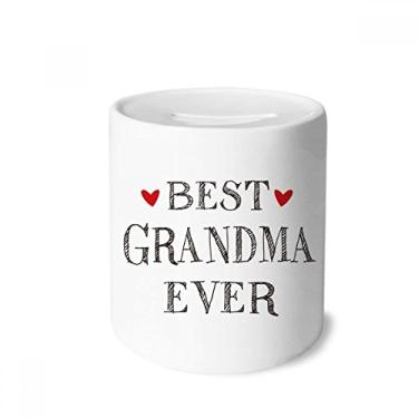 Imagem de DIYthinker Best Grandma Ever Citação Paratives Caixa de Dinheiro Cofre de Cerâmica para Crianças Adultos