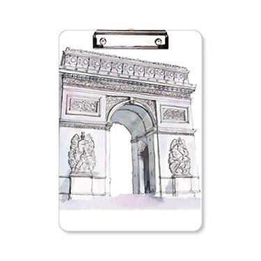 Imagem de Prancheta Arc De Triomph em Paris, França, pasta, bloco de notas A4