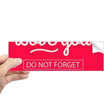 Imagem de DIYthinker Adesivo retangular Always Love You Dia dos Namorados para notebook, janela