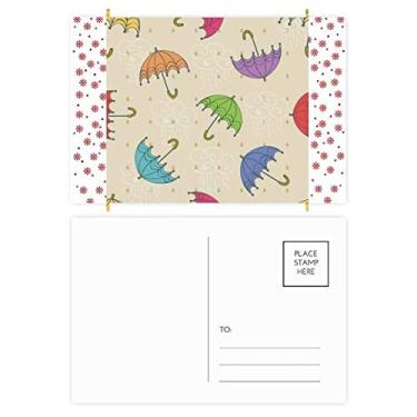 Imagem de Umbrella Cloud Rain Drip Sun Christmas Christmas Flower Celebration Cartão postal Blessing Mailing Card