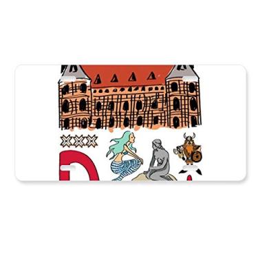 Imagem de DIYthinker Placa de licença Demark National Symbol Landmark para decoração de carro, acessório de aço inoxidável
