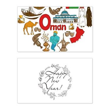 Imagem de Oman Love Heart Landscap Bandeira Nacional Ano Novo Festival Cartão Bless Mensagem Presente