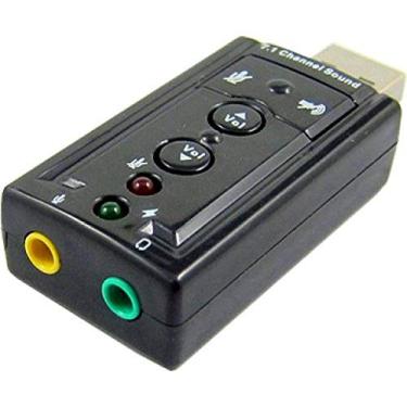 Imagem de Placa de Som USB 7.1 Áudio DirectSound 3D - Ideal para conectar Headsets, Headphones e Microfones a entrada USB do computador ou notebook !