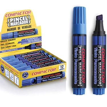 Imagem de Pincel Marcador, Compactor 00882AZ, Azul, Pacote de 12