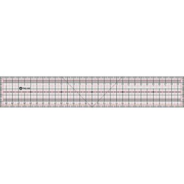 Imagem de Régua para Modelagem e Patchwork, em PVC 1 mm – Trident, TRQ-30S, Transparente 30 x 5 cm