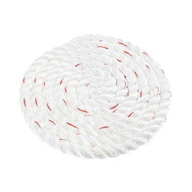 Imagem de Combo de 3 fios PolyDac Combo Utilitário e corda de reboque - Branco com trator vermelho – 3/8, 1/2, 5/8, 3/4, 1, 1-1/2, 2 polegadas Diâmetros em 10, 25, 50, 100, 250, 300, 500, 600 pés, 3/4 inch X 25 feet