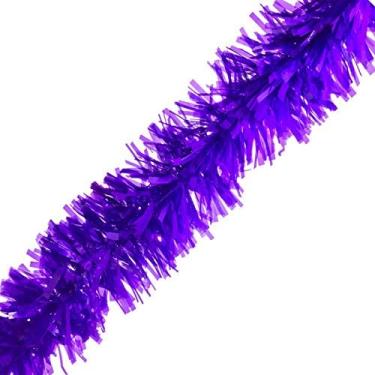 Imagem de TCDesignerProducts Guirlanda torcida de vinil roxo – rolo de 10 cm x 63 cm, decorações flutuantes de desfile para trailer ou carrinho de golfe, decoração de guirlanda de Natal para casa e festa