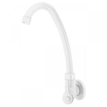 Imagem de JAPI 1156SHB Torneira Bica Movel para Pia Cozinha Parede Abs, Branca, 1/4 Volta Shb
