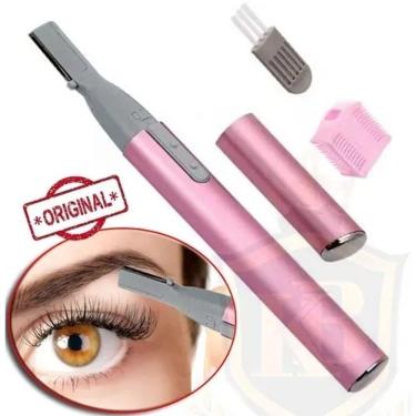 Imagem de Caneta Depiladora De Sobrancelhas Portátil De Pelos Facial Elétrica Feminina Caneta Rosa