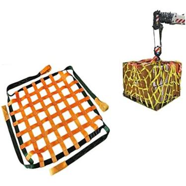 Imagem de Correias De Eslinga De Elevação - Rede De Elevação Eslinga De Carga Pesada, Rede De Elevação E Movimentação, Talha De Rede Plana De Poliéster, Para Carregamento E Descarregamento De Carga,2 X 2M/M