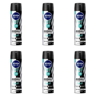 Imagem de Nivea For Men Black & White Fresh Desodorante Aerosol 150ml (Kit C/06)