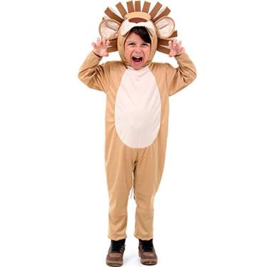 Imagem de Fantasia Leão Infantil Safári Completa com Juba Animais Sulamericana P 2-3