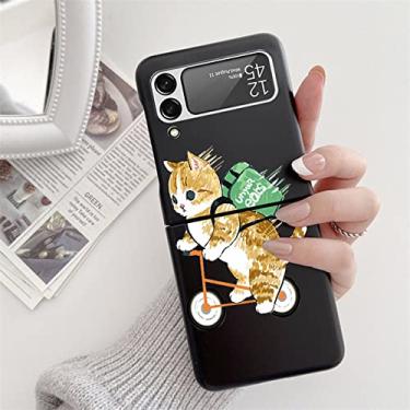 Imagem de Para Samsung Galaxy Z Flip3 Flip4 5 Capa preta rígida para Samsung ZFlip5 Galaxy ZFlip3 para sansung z flip 3 4 5 zflip 3 Capa Fundas, Khey, mqiche, ForGalaxyZFlip5 (5G)