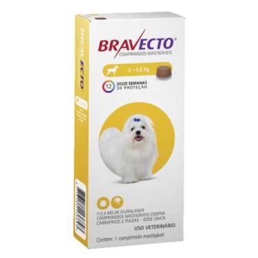 Imagem de Bravecto Antipulgas E Carrapatos Para Cães De 2 A 4,5Kg - 112,5Mg - Ms