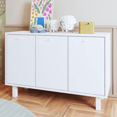 Imagem de Armário Multiuso 3 Portas 1 Prateleira Branco Bdi 17 - Brv