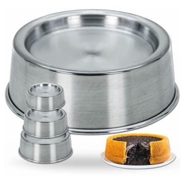 Imagem de 3 formas p/bolo ballerine baixa em alumínio - N18 N20 N22