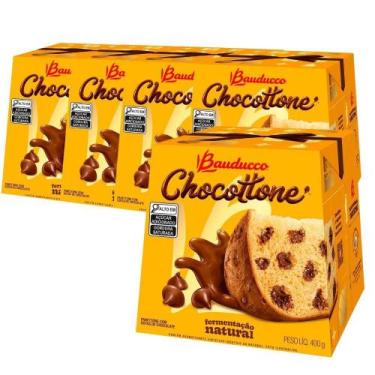 Imagem de Chocottone Bauducco Kit Com 5 Chocotones 400G