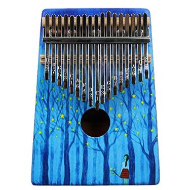 Imagem de 10||17|||21 teclas kalimba piano de polegar, Mbira Sanza Pocket Thumb Finger Piano, entretenimento doméstico, rua, performance de festa, instrumento de marimba para amantes de música, 17 tons, G