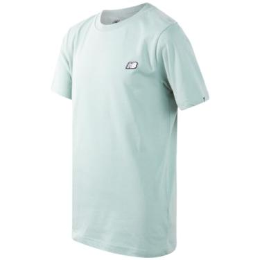 Imagem de New Balance Camiseta para meninos - Camiseta clássica de algodão para meninos - Camiseta infantil juvenil gola redonda manga curta (8-20), Sálvia, 10-12