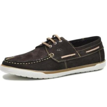 Imagem de Mocassim Dockside Couro Masculino Liso Tressê Leve-Masculino
