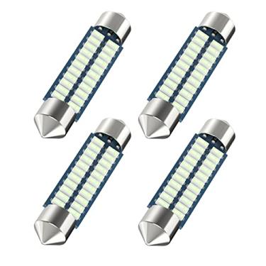 Imagem de Serundo Auto Lâmpada de LED 578 para carro, lâmpada de LED 211-2, 41 mm, 42 mm, 212-2, lâmpada de LED para mapa de carro, 22SMD 3014, lâmpada de LED interior, pacote com 4 peças, cor azul gelo