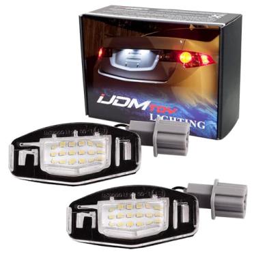 Imagem de iJDMTOY OEM-Fit 3W Kit de luz de placa de licença LED completo compatível com Acura MDX RL TL TSX ILX Honda Civic Accord Odyssey, alimentado por LED branco xenon 18-SMD