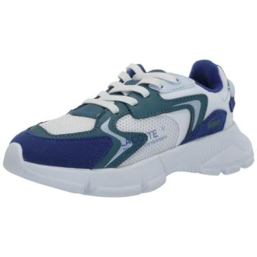 Imagem de Lacoste Tênis infantil unissex L003 Neo, Algas marinhas/preto/cimento, 18