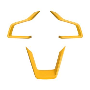 Imagem de Auovo Guarnições da capa do volante do console central para Subaru Crosstreck Outback Legacy Accessories 2018-2024 para Subaru Impreza 2017-2025/2019-2025 Forester/Ascent 2018-2024 (amarelo)