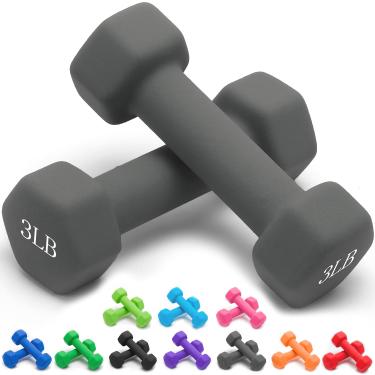 Imagem de Kit com 2 halteres Portzon Weights, 3,6 kg