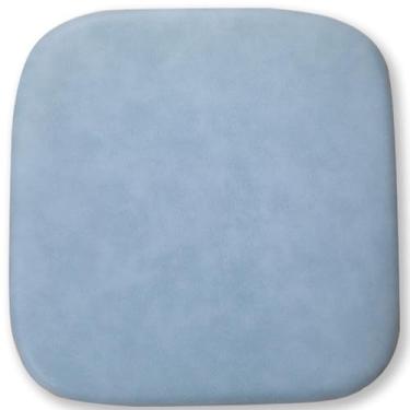 Imagem de Almofada de couro redonda, almofada de assento de espuma viscoelástica antiderrapante impermeável e durável almofada de cadeira adequada para cozinha doméstica e restaurante (cor: D, tamanho: 40 x 40
