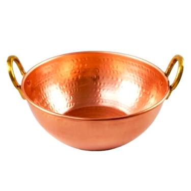 Imagem de Tacho De Cobre Puro Com Alças Liga De Bronze 15 Litros