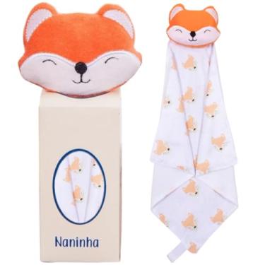 Imagem de Naninha para Bebê de Bichinho de Pelúcia com Prendedor de Chupeta (Raposa Laranja)