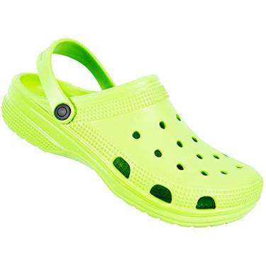 Imagem de Sandália Chinelo Babuche Conforto Ajustável Tipo Croc Baixa (33/34, Verde)