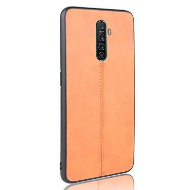 Imagem de Manyip Capa para celular Oppo Realme X2 Pro Proteção robusta 360° Capa de couro liso para Oppo Realme X2 Pro amarela