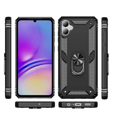 Imagem de Capa compatível com Samsung Galaxy A05, suporte magnético para carro compatível com Samsung SM-A055M/DS Galaxy A05 / SM-A055F/DS SM-A055M SM-A055F capa preta
