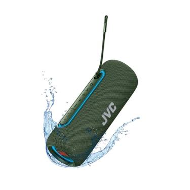 Imagem de JVC Alto-falante portátil sem fio iluminado com saídas máximas de 20 W, som dinâmico, Bluetooth 5.0, capacidade TWS, USB-C, IPX5, entrada auxiliar, até 5 horas de vida útil da bateria - SPPA5BTG