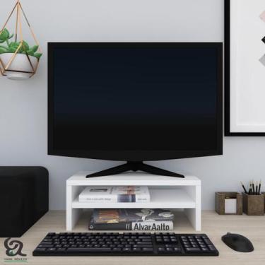 Imagem de Suporte Monitor Mdf Base Notebook Mesa Escritório Compacta - Yama Móve