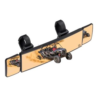 Imagem de KEMIMOTO Espelho retrovisor UTV grande 2 espelhos convexos com braçadeira resistente de 3,8 a 5 cm compatível com Polaris RZR/CFMOTO/Talon/Pioneer/Can-Am X3/Teryx, espelhos de instalação rápida de