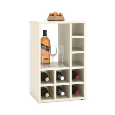 Imagem de Mesa Lateral Sala Adega Bar Aparador Retrátil Cor Off White - Comprar 