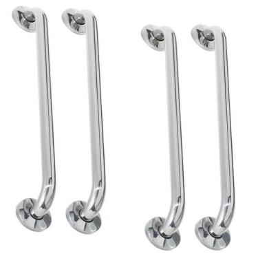 Imagem de Alça de Apoio Barra 40cm Kit 4 Unidades Inox Cadeirante Acessibilidade