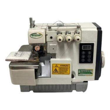 Imagem de Máquina de Costura Overlock Industrial Completa, 1 Agulha, 3 - Bracob,