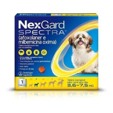 Imagem de NexGard Spectra Antipulgas e Carrapatos Para Cães de 3,6 a 7,5kg - boe
