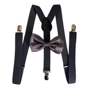 Imagem de Kit Suspensório + Gravata Borboleta Ref: 244/247 - KARECATO, Cinza chu