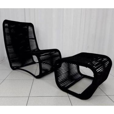 Imagem de Espreguiçadeira em Corda Náutica - 1 Poltrona + Mesa Centro - Abinoski