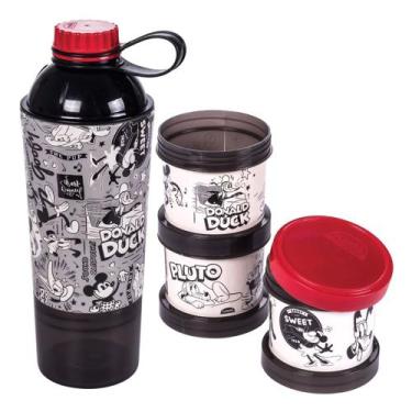 Imagem de Kit Shakeira 600 Ml + Potes 3 Em 1 150 Ml Mickey Disney - Plasútil Ind