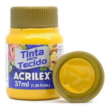 Imagem de Tinta para Tecido Acrilex Metálica 37ml, 553 - AMARELO