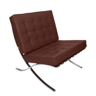 Imagem de Poltrona Barcelona Base Cromada Material Sintético  - Decorato Móveis,