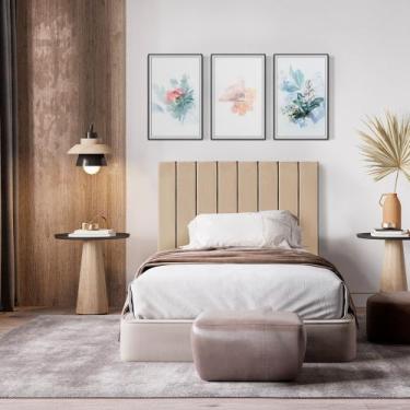 Imagem de Cabeceira Estofada Suspensa Palito para Cama de Solteiro 90 cm - Para 